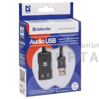 Переходник DEFENDER для гарнитуры Audio USB Переходник 2х3.5мм jack ->USB (1/100)