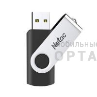Флешка USB 64GB  Netac U505 чёрный/серебро