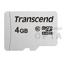 Карта памяти MicroSD 4 Гб Transcend 300S Class 10 без адаптера