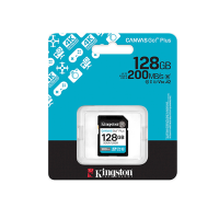 Карта памяти SDXC 128Gb Kingston, Canvas Go! Plus, Class 10 U3 UHS-I A2 V30, 200Mb/s