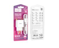 СЗУ HOCO C106A, 2100mA, кабель USB to Type-C, белый