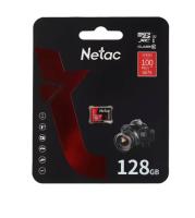 Карта памяти microSDXC 128 Гб Netac, Extreme Pro P500, Class10 UHS-I U3 V30 A1, 100MB/s, без адаптера
