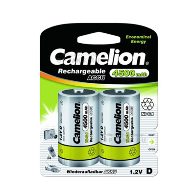 Аккумулятор бытовой Camelion R20 D BL2 NI-CD 4500mAh (2/12/120)